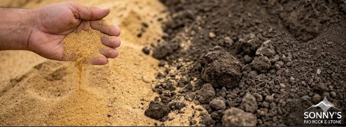 Landscaping sand and screened fill dirt